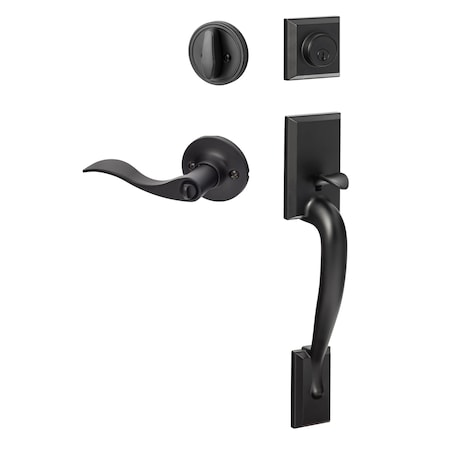 Sure-Loc Hardware Sure-Loc Hardware Madison Handleset, Snowbird Handleset Trim, Flat Black, Left Hand MA507-SB-LH FBL
